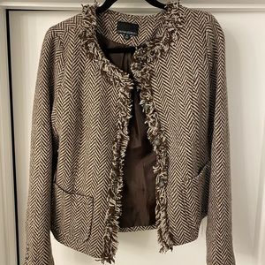 Cynthia Rowley herringbone blazer